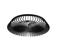 Mantra Iluminación. Modèle HIMALAYA. Ventilateur et plafonnier de 63 cm de diamètre en noir. Source de lumière LED 70 W 2700 K-5000 K 4 900 lm. Ventilateur 35 W