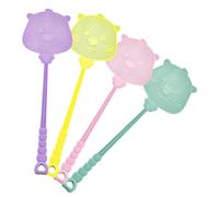 Manual Fly Swatters - 4 Piece Colorful Heavy Duty Control Set, Durablee Management Tool | For Indoor Garden Workplace Kitchen Patio Household Daily Uses, Swatter, Fly, Household