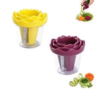 manual vegetable spiralizer and curler for rose flower carving(C-2pcs) | Manual Vegetable Spiralizer & Curler,Create Rose-Shaped Vegetable Garnishes With Ease,for Various Firm Vegetables