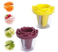 Manual Vegetable Spiralizer and Curler, Vegetable Garnishing Tool，mix | Handheld Fruit Flower Cutter Grater for Rose Flower Carving, Kitchen Veggies Sharpener Tools for Carrots, Potatoes, Cucumber