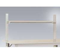 Manuflex AS1273.7035 Tablette en mélaminé, gris clair, 1750 x 350 x 19 mm, avec linteau, pour table demballage PACKTISCH 2000 mm, avec arceaux 4/3 (420/270 mm)
