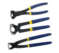 MANUFORE Jeu de 3 Tenailles, Charpentier, Pince Coupante et Tenaille Russe | 3 pinces de 200 mm pour arracher les clous, couper et torsader le fil - robustes pour bois, chantier, atelier et bricolage