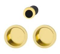Hoppe Set 5 pour porte coulissante 4920 F271 ronde doré brillant aveugle sans gâche cuvette + doigt