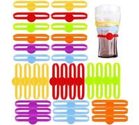 Maodom Breloque pour verre à vin - Marqueurs de verre à vin extensibles - Marqueurs de boisson en silicone, pour boissons, verres, tasses à lait, tasses, bouteilles de bière, marqueur de bande