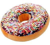 Maomoto - Coussin décoratif 3D en forme de beignet saupoudré de 40 cm, coussin rond moelleux en peluche, oreiller en forme de beignet fourré en forme de gâteau, pour décoration de maison, cadeau pour