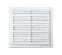 Map Grille d'aération en plastique avec moustiquaire, pour ouvertures de 229 mm x 229 mm, grille d'aération triple brique pour intérieur et extérieur, blanc