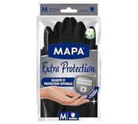 MAPA - Extra Protection - Gants de Ménage en Latex Résistance Renforcée - Solidité et Protection Optimale - Tous types de travaux - 1 paire - Taille M