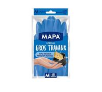 MAPA Gants de protection gros travaux - Taille 7-7.5 - Triple épaisseur latex naturel - Résistance maximale - 1 paire - Lot de 3