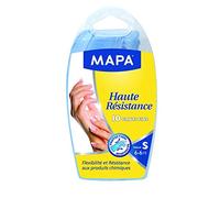 Mapa Haute résistance, gants fins taille S, protection renforcée, nitrile - Le blister de 10 gants