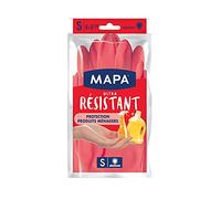 MAPA - Ultra Résistant - Gants de Ménage mix Latex et Nitrile - Résistant et Souple - Protection contre les Produits Ménagers - Taille S
