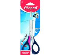 Maped - 1 Paire de Ciseaux Sensoft à Anneaux souples et ergonomiques 16cm pour Droitiers - Coloris Aléatoire Bleu, Rose ou Rouge - Vendu à l'unité (Lot de 5)