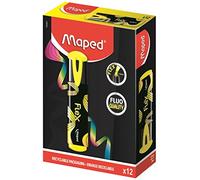 Maped Surligneur FLEX – pointe flexible – Jaune – Lot de 12