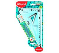 Maped 2 en 1 60/21 cm 45 Degrés Équerre - Couleurs assorties (Boîte de 25)