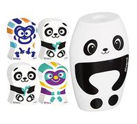 Maped - 2 Gommes Blanches Ergo Fun - Motifs Animaux Aléatoire + Taille-Crayons Shakky 1 Trou avec Réservoir - Motif Panda - Forme Ergonomique et Fun