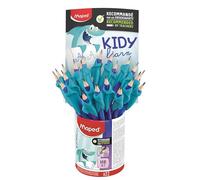 Crayon de papier, avec gomme & guide-doigt, pot de 22