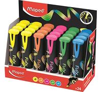 Maped Surligneur Fluo'Peps Flex – Pointe souple et flexible – Présentoir x24