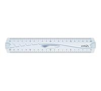 Maped Règle Geometric 242120, transparent plastique, cm/mm, sac de transport, 20 cm