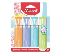 Surligneur FLUO'PEPS PASTEL, blister de 4