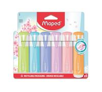 Surligneur FLUO'PEPS PASTEL, blister de 6