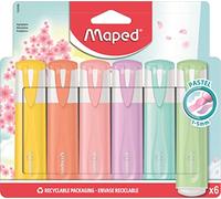 Maped Surligneur FLUO'PEPS PASTEL – blister de 6