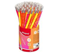 Crayon à papier NEON, avec gomme, dureté: HB, pot 72