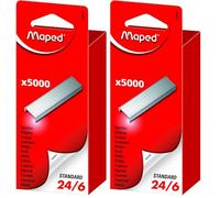 Maped Agrafes 24/6 zinguées en boite de 5000 (Lot de 2)
