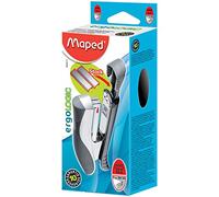 Maped - Agrafeuse Ergologic Half Strip - compatible Agrafes 24/6 et 26/6 - mécanisme Anti-Blocage d'Agrafes - coloris Noir