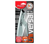 Maped - Agrafeuse Métal Universal - Compatible Agrafes N°24/6 et 26/6 - Capacité 25 Feuilles - Avec 400 Agrafes 26/6 Incluses