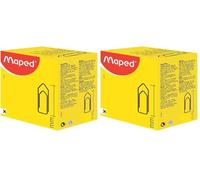 Maped Attache lettres en acier nickelé et bout chevron,32mm, boîte de 1000 (Lot de 2)
