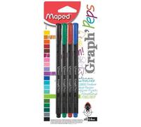 Maped Blister Lot De 4 Feutres Fineliner Graph'peps Assorti Standard