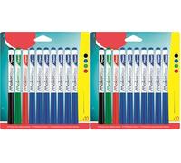 Maped - Boîte de 10 Feutres Effaçables à Sec Marker’Peps - Feutres pointes moyenne de 1,5mm - Coloris : Bleu x7, Noir x1, Rouge x1 et Vert x1 (Lot de 2)