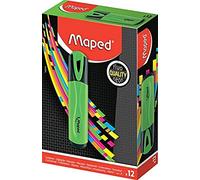 Maped - Boîte de 12 Surligneurs Fluo'Peps Classic - des Couleurs Éclatantes