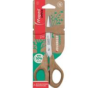 Maped - Ciseaux Advanced 50% PP Wood - Bout Pointu - Lames et Rivet en Acier Inoxydable - Poignées Ergonomiques 3D à 50% en Poudre de Bois - Garantis 10 ans - Ciseaux 17 cm