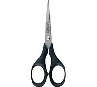 Maped - Ciseaux Precise 13 cm - Bout Pointu - Pour des Découpes de Précision - Lames en Acier Inoxydable Brossé - Avec Étui Protège-Lame Noir