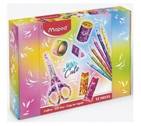 Maped - Coffret Mini Cute - 12 produits - ciseaux, taille-crayons, surligneurs, gomme, crayons de couleur et masking tape