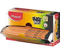 Maped Crayons graphite Black'Peps HB 100 pièces présentoir FSC