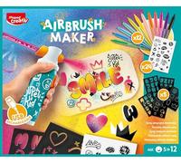 Maped Creativ - Airbrush Maker - Pulvérisateur Aérographe Enfant pour Créer des Effets Incroyables - Activité Graffiti - Transforme tes Feutres en Spray Electronique - Kit de Loisirs Créatifs