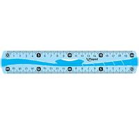 Maped - Double décimètre Incassable - Règle 20cm - Préhension ergonomique - Coloris Aléatoire Vert ou Bleu