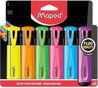 Maped Fluo'Peps Classic 742557 Pochette de 6 Surligneurs