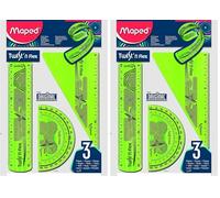 Maped - Fournitures, accessoires - Kit de traçage 3 instruments Maped Twist'n Flex - incassable et souple (Lot de 2)