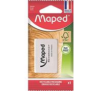 Maped – Gomme blanche Rembrandt – Caoutchouc naturel certifié FSC – Pochette papier 100% recyclable
