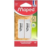 Maped -Gomme Dessin Medium, Lot de 2, blanc - M020612