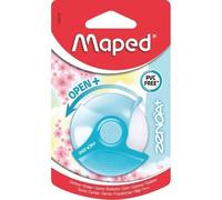 Maped Zenoa Plus - Gomme blanche ronde, étui rotatif >180° - Sans phtalates/PVC - Pastel aléatoire