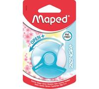 Maped - Gomme Zenoa Plus - Gomme Blanche Ronde avec Étui de Protection Rotatif à plus de 180° - Sans Phtalates - Sans PVC - Coloris Pastel Aléatoire Rose, Bleu, Violet