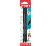 Maped Graph Peps Stylos feutre pointe fine encre noire-(Lot de 2)