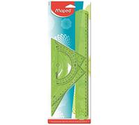 Maped - Kit Géométrie Geocustom - règle 30 cm + Équerre - Coloris Aléatoire
