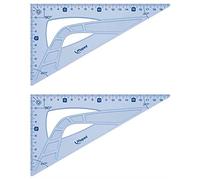 MAPED Lot de 2 Equerres Geometric 60 degrés longueur 21 cm transparent