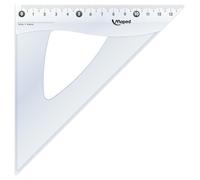 MAPED Lot de 3 Equerres Cristal 45 degrés Hypoténuse 21 cm
