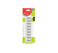 Maped - Gommes Technic 300 - Lot de 9 - Mini blanches - Fournitures scolaires