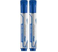 Maped - Marqueurs effaçables à sec Bleu x 12 - Pointe ogive large 2mm - Tableaux blancs, ardoises et surfaces non poreuses (Lot de 2)
